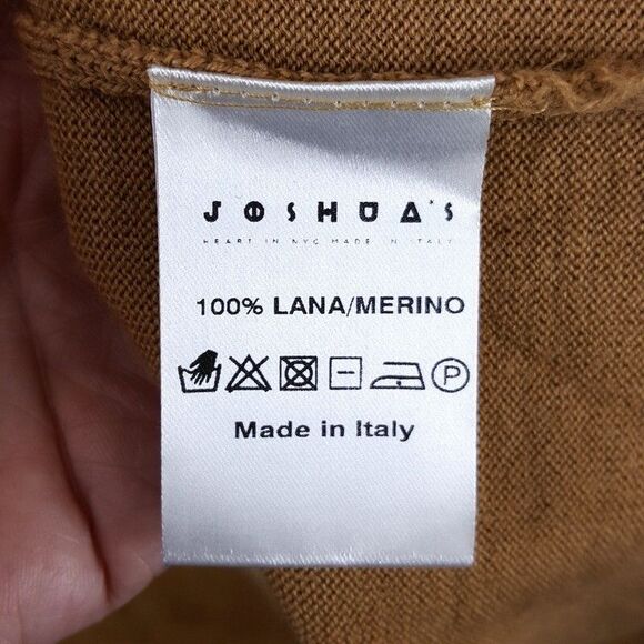 JOSHUA SANDERS Sweater Mens Large Tan PIXEL Cardigan Smiley Face 100% Wool $399 - Picture 6 of 9